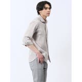 ふくれチェック カッタウェイカラー7分袖シャツ | TAKA-Q MEN | 詳細画像4