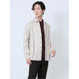 02アイボリー | マイクロピーチ レギュラーカラー長袖シャツ | TAKA-Q MEN