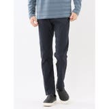 75紺 | クロスストレッチ スリムパンツ ヘリンボン | TAKA-Q MEN