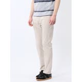 33ベージュ | クロスストレッチ+クール リネン混 スリムパンツ | TAKA-Q MEN
