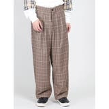 チェック柄 ワイドテーパードパンツ | TAKA-Q MEN | 詳細画像2