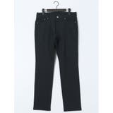 75紺 | クロスストレッチ+ウォーム スリムパンツ ピンヘッド | TAKA-Q MEN