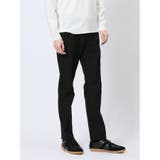 05黒 | クロスストレッチ スリムパンツ ピンヘッド黒 | TAKA-Q MEN