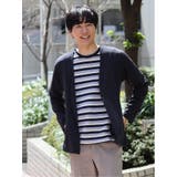 75紺 | レーヨンナイロン 1ボタンカーディガン | TAKA-Q MEN