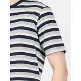 ミックスボーダー クルーネック半袖Tシャツ | TAKA-Q MEN | 詳細画像9 