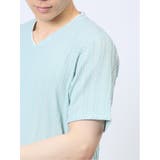 タックストライプ フェイクVネック半袖Tシャツ | TAKA-Q MEN | 詳細画像10 