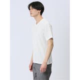 タックストライプ フェイクVネック半袖Tシャツ | TAKA-Q MEN | 詳細画像11 