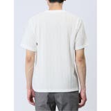 タックストライプ フェイクVネック半袖Tシャツ | TAKA-Q MEN | 詳細画像16 
