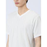 タックストライプ フェイクVネック半袖Tシャツ | TAKA-Q MEN | 詳細画像17 