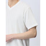 タックストライプ フェイクVネック半袖Tシャツ | TAKA-Q MEN | 詳細画像18 