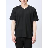 タックストライプ フェイクVネック半袖Tシャツ | TAKA-Q MEN | 詳細画像22 