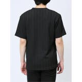 タックストライプ フェイクVネック半袖Tシャツ | TAKA-Q MEN | 詳細画像24 
