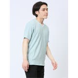 タックストライプ フェイクVネック半袖Tシャツ | TAKA-Q MEN | 詳細画像4 