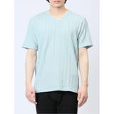 タックストライプ フェイクVネック半袖Tシャツ | TAKA-Q MEN | 詳細画像6 