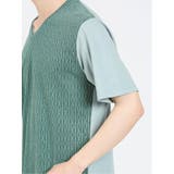 ケーブル切替 Vネック半袖Tシャツ | TAKA-Q MEN | 詳細画像10