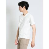 ケーブル切替 Vネック半袖Tシャツ | TAKA-Q MEN | 詳細画像12