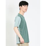 ケーブル切替 Vネック半袖Tシャツ | TAKA-Q MEN | 詳細画像4