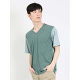 ケーブル切替 Vネック半袖Tシャツ | TAKA-Q MEN | 詳細画像5