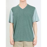 ケーブル切替 Vネック半袖Tシャツ | TAKA-Q MEN | 詳細画像6