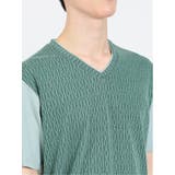ケーブル切替 Vネック半袖Tシャツ | TAKA-Q MEN | 詳細画像9