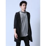 05黒 | ジャガード 5分袖フーディガン | TAKA-Q MEN