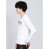 デザイン刺繍ロゴ Vネック長袖Tシャツ | TAKA-Q MEN | 詳細画像2