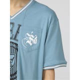 切替カレッジ Vネック半袖ルーズTシャツ | TAKA-Q MEN | 詳細画像9 