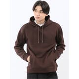 35こげ茶 | ふくれジャガード 長袖プルパーカー | TAKA-Q MEN