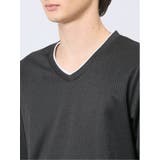 マイクロヘリンボンジャガード Vネック長袖Tシャツ | TAKA-Q MEN | 詳細画像9