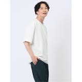 千鳥ジャガード フェイクVネック半袖Tシャツ | TAKA-Q MEN | 詳細画像4
