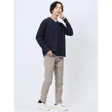 ダイアゴナル フェイクVネック長袖Tシャツ | TAKA-Q MEN | 詳細画像15 