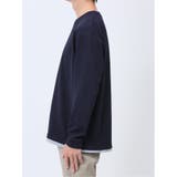 ダイアゴナル フェイクVネック長袖Tシャツ | TAKA-Q MEN | 詳細画像17 