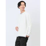 ダイアゴナル フェイクVネック長袖Tシャツ | TAKA-Q MEN | 詳細画像2 