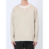 カットスエード フェイクキーネック長袖Tシャツ | TAKA-Q MEN | 詳細画像15 