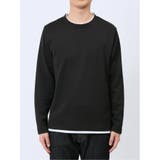 ヘリンボンジャガード フェイククルーネック長袖Tシャツ | TAKA-Q MEN | 詳細画像17 