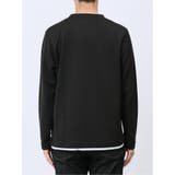 ヘリンボンジャガード フェイククルーネック長袖Tシャツ | TAKA-Q MEN | 詳細画像19 