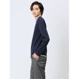 ヘリンボンジャガード フェイククルーネック長袖Tシャツ | TAKA-Q MEN | 詳細画像2 