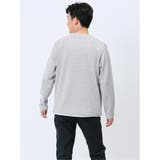 ヘリンボンジャガード フェイククルーネック長袖Tシャツ | TAKA-Q MEN | 詳細画像24 