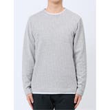 ヘリンボンジャガード フェイククルーネック長袖Tシャツ | TAKA-Q MEN | 詳細画像27 