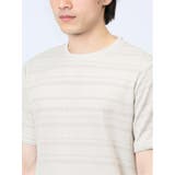 メッシュ 裏ボーダー クルーネック半袖Tシャツ | TAKA-Q MEN | 詳細画像18