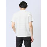 メッシュ 裏ボーダー クルーネック半袖Tシャツ | TAKA-Q MEN | 詳細画像3