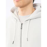 ふくれジャガード 長袖ジップパーカー | TAKA-Q MEN | 詳細画像9 