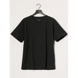 05黒 | スラブ天竺 クルーネック半袖Tシャツ | TAKA-Q MEN