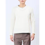 ワッフル裏起毛 フェイクVネック長袖Tシャツ | TAKA-Q MEN | 詳細画像15 