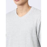 ふくれストライプ Vネック長袖Tシャツ | TAKA-Q MEN | 詳細画像18