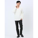 ふくれストライプ Vネック長袖Tシャツ | TAKA-Q MEN | 詳細画像5