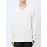 ふくれストライプ Vネック長袖Tシャツ | TAKA-Q MEN | 詳細画像6