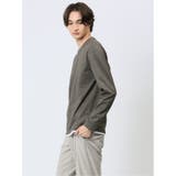 マイクロヘリンボンジャガード クルーネック長袖Tシャツ | TAKA-Q MEN | 詳細画像12