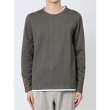 マイクロヘリンボンジャガード クルーネック長袖Tシャツ | TAKA-Q MEN | 詳細画像15