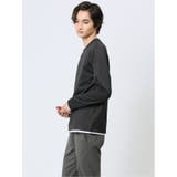 マイクロヘリンボンジャガード クルーネック長袖Tシャツ | TAKA-Q MEN | 詳細画像2